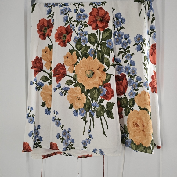 Floral Slip Midi Dress in Cream with Yellow & Red Blooms - Picture 5 of 9